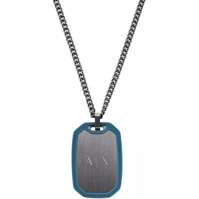 Armani Exchange Ocelový náhrdelník pro muže Psí známka AXG0171060 Armani Exchange Ocelový náhrdelník pro muže Psí známka AXG0171060