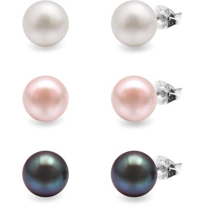 AURA Sada náušnic z pravých perel Kyoto Pearl KPDAN02 (3 páry náušnic) AURA Sada náušnic z pravých perel Kyoto Pearl KPDAN02 (3 páry náušnic)
