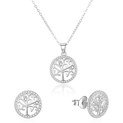 Beneto Set stříbrných šperků Strom života se zirkony AGSET213R (náušnice, řetízek, přívěsek) Beneto Set stříbrných šperků Strom života se zirkony AGSET213R (náušnice, řetízek, přívěsek)