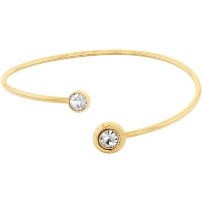 Calvin Klein Moderní pevný otevřený náramek s krystaly Twisted Bezel Solitaire 35000774 Calvin Klein Moderní pevný otevřený náramek s krystaly Twisted Bezel Solitaire 35000774