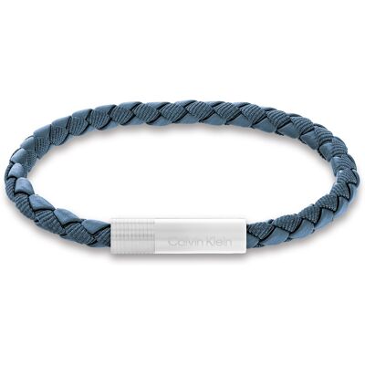 Calvin Klein Pánský modrý kožený náramek Velocity 35100026 Calvin Klein Pánský modrý kožený náramek Velocity 35100026