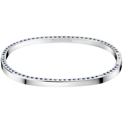 Calvin Klein Pevný ocelový náramek s krystaly Hook KJ06MD04050 5,4 x 4,3 cm - XS Calvin Klein Pevný ocelový náramek s krystaly Hook KJ06MD04050 5,4 x 4,3 cm - XS