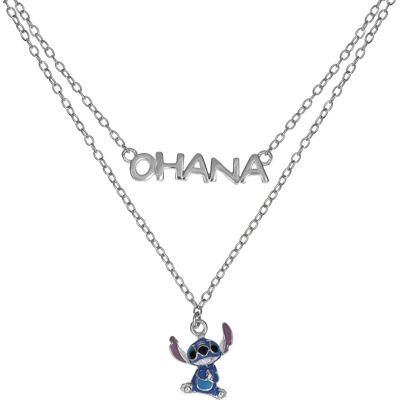 Disney Dvojitý stříbrný náhrdelník Stitch Lilo & Stitch NS00059SRHL-17.CS (řetízek, přívěsek) Disney Dvojitý stříbrný náhrdelník Stitch Lilo & Stitch NS00059SRHL-17.CS (řetízek, přívěsek)