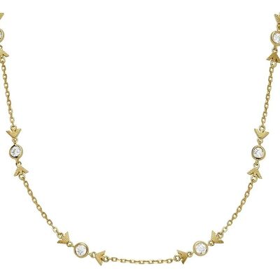 Emporio Armani Fashion pozlacený náhrdelník se zirkony EG3618710 Emporio Armani Fashion pozlacený náhrdelník se zirkony EG3618710