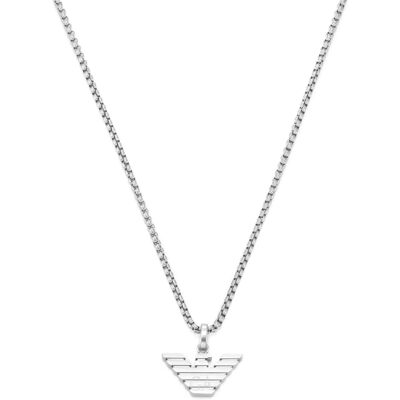 Emporio Armani Módní ocelový náhrdelník s logem EGS3169040 Emporio Armani Módní ocelový náhrdelník s logem EGS3169040