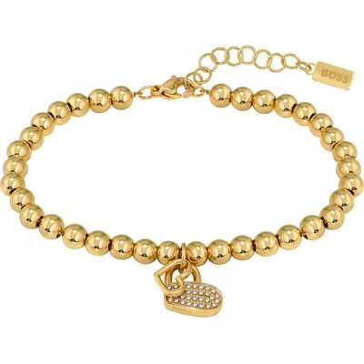 Hugo Boss Půvabný pozlacený náramek s krystaly Beads 1580287 Hugo Boss Půvabný pozlacený náramek s krystaly Beads 1580287