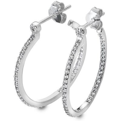 Hot Diamonds Stříbrné kruhové náušnice s diamanty Hoops Topaz DE623 Hot Diamonds Stříbrné kruhové náušnice s diamanty Hoops Topaz DE623