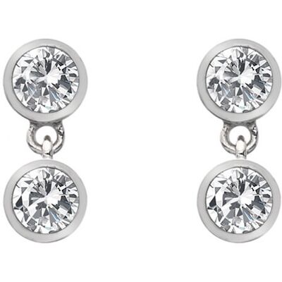Hot Diamonds Stříbrné náušnice s topazy a pravým diamantem Willow DE586 Hot Diamonds Stříbrné náušnice s topazy a pravým diamantem Willow DE586