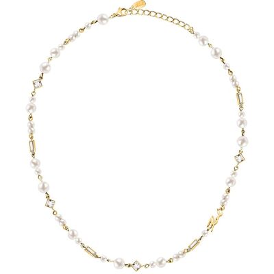 Karl Lagerfeld Elegantní náhrdelník s perlami a krystaly Pearl KLAYR17 Karl Lagerfeld Elegantní náhrdelník s perlami a krystaly Pearl KLAYR17