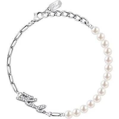 Karl Lagerfeld Elegantní náramek se syntetickými perlami Pearl KLAYR08 Karl Lagerfeld Elegantní náramek se syntetickými perlami Pearl KLAYR08