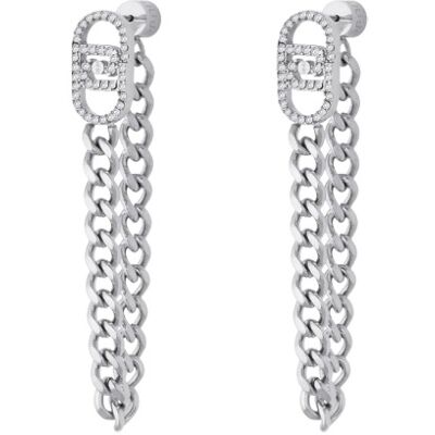 Liu Jo Dlouhé ocelové náušnice s visacími řetízky LJ3054 Liu Jo Dlouhé ocelové náušnice s visacími řetízky LJ3054