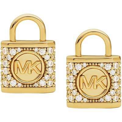 Michael Kors Stříbrné náušnice pecky se zirkony Visací zámek MKC1628AN710 Michael Kors Stříbrné náušnice pecky se zirkony Visací zámek MKC1628AN710