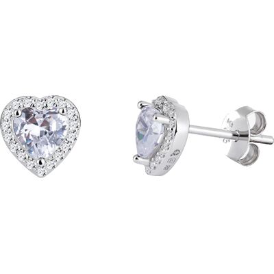 Preciosa Půvabné stříbrné náušnice Srdíčka se zirkony Velvet Heart 5371 00 Preciosa Půvabné stříbrné náušnice Srdíčka se zirkony Velvet Heart 5371 00