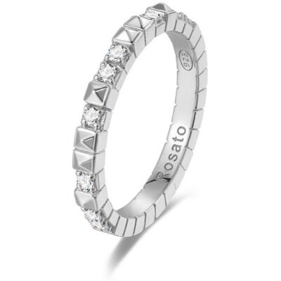Rosato Originální stříbrný prsten se zirkony Cubica RZA011 56 mm Rosato Originální stříbrný prsten se zirkony Cubica RZA011 56 mm