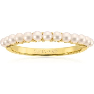 Sif Jakobs Půvabný pozlacený s pravými perlami Ellera SJ-R2869-P-YG 50 mm Sif Jakobs Půvabný pozlacený s pravými perlami Ellera SJ-R2869-P-YG 50 mm