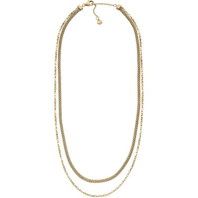 Skagen Dvojitý pozlacený náhrdelník Merete SKJ1860710 Skagen Dvojitý pozlacený náhrdelník Merete SKJ1860710