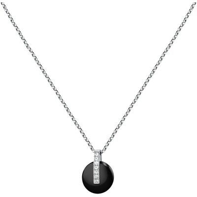 Trussardi Dámský ocelový náhrdelník s krystaly T-Round TJAYF04 Trussardi Dámský ocelový náhrdelník s krystaly T-Round TJAYF04