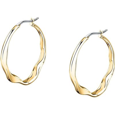Trussardi Módní pozlacené náušnice kruhy T-Design TJAXA03 Trussardi Módní pozlacené náušnice kruhy T-Design TJAXA03