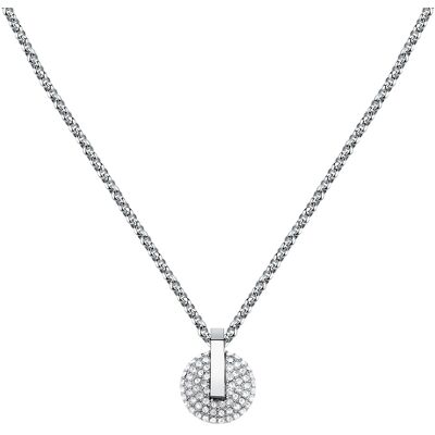 Trussardi Třpytivý ocelový náhrdelník pro ženy T-Round TJAYF06 Trussardi Třpytivý ocelový náhrdelník pro ženy T-Round TJAYF06