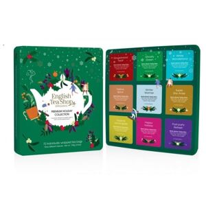 English Tea Shop Dárková sada Vánoční zelená BIO v plechové kazetě 72 sáčků