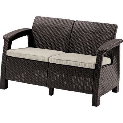 Allibert CORFU LOVE SEAT - hnědá Allibert CORFU LOVE SEAT - hnědá