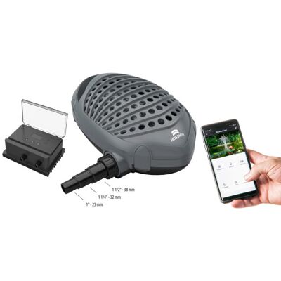 Heissner chytré filtrační a potůčkové čerpadlo regulovatelné 14 300 l/h, 20-120 W, až na 68 m³ P15300E-00 Heissner chytré filtrační a potůčkové čerpadlo regulovatelné 14 300 l/h, 20-120 W, až na 68 m³ P15300E-00