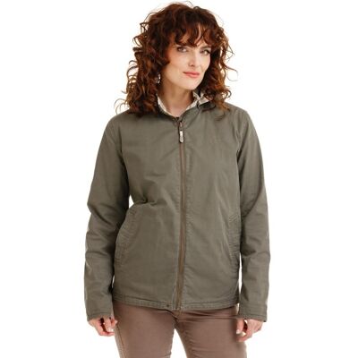 Bushman Dámská oboustranná bunda Jatenga, tmavá khaki XXL Bushman Dámská oboustranná bunda Jatenga, tmavá khaki XXL