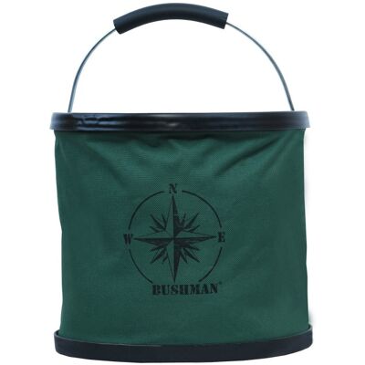 Bushman Skládací outdoorové vědro 9l, tmavě zelené UNI Bushman Skládací outdoorové vědro 9l, tmavě zelené UNI