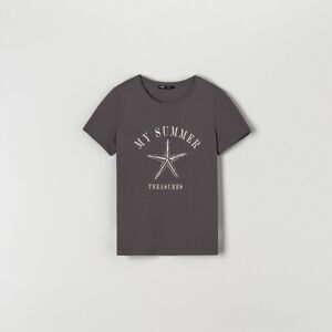 Sinsay - Bavlněné tričko - Šedá - L,M,S,XL,XS,XXL,XXS - female