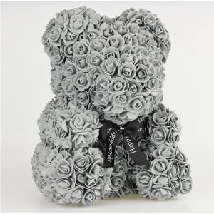 Medvídek z růží - Šedý 38 cm, Šedá Základní balení