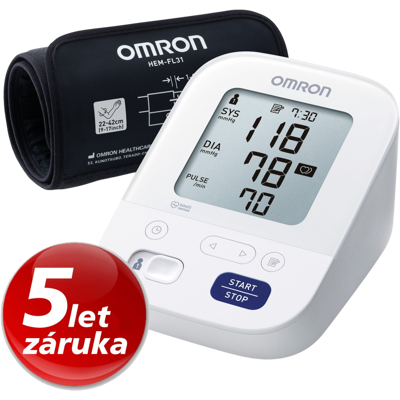 Digitální monitor krevního tlaku Omron M3 AC - Přesný a snadno použitelný Digitální monitor krevního tlaku Omron M3 AC - Přesný a snadno použitelný