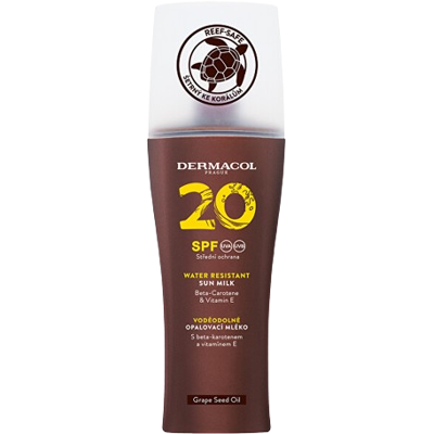 Dermacol Voděodolné opalovací mléko SPF 20 ve spreji Dermacol Voděodolné opalovací mléko SPF 20 ve spreji
