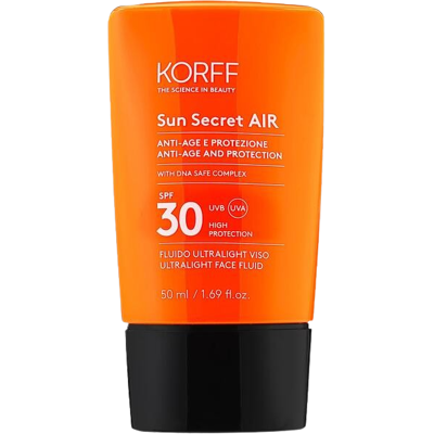 Korff Sun Secret SPF30 Vzduchové Fluidum na obličej - Ochrana před sluncem Korff Sun Secret SPF30 Vzduchové Fluidum na obličej - Ochrana před sluncem