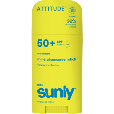ATTITUDE Dětský minerální opalovací krém Sunly SPF 50+ bez vůně 60 g ATTITUDE Dětský minerální opalovací krém Sunly SPF 50+ bez vůně 60 g