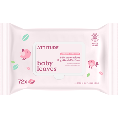 ATTITUDE Vlhčené ubrousky bez vůně 72 ks ATTITUDE Vlhčené ubrousky bez vůně 72 ks