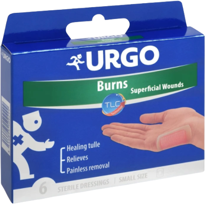 URGO Burns Na popáleniny lipidokol.nápl 5 x 7 cm 6 ks URGO Burns Na popáleniny lipidokol.nápl 5 x 7 cm 6 ks