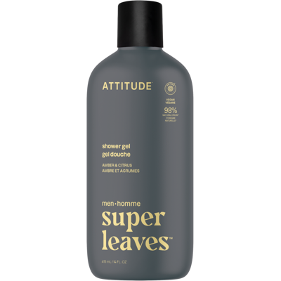 ATTITUDE Pánský sprchový gel Super leaves Amber a Citrus 415 ml ATTITUDE Pánský sprchový gel Super leaves Amber a Citrus 415 ml