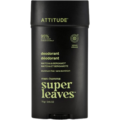 ATTITUDE Pánský deodorant Super leaves Matcha & Bergamot 75 g ATTITUDE Pánský deodorant Super leaves Matcha & Bergamot 75 g