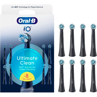 Černé hlavice zubních kartáčků ORAL-B iO Series Ultimate Clean - Náhradní hlavice Černé hlavice zubních kartáčků ORAL-B iO Series Ultimate Clean - Náhradní hlavice