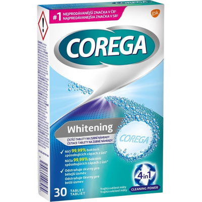 COREGA Whitening Čistící tablety 30 ks COREGA Whitening Čistící tablety 30 ks