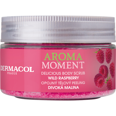 DERMACOL Aroma Moment Tělový peeling - divoká malina 200 g DERMACOL Aroma Moment Tělový peeling - divoká malina 200 g