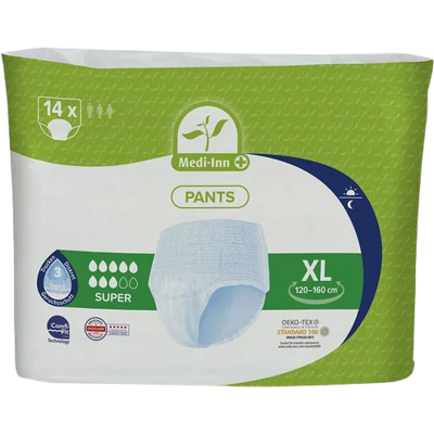 MEDI-INN Inkontinenční kalhotky Super 8 kapek, velikost XL, 14 ks MEDI-INN Inkontinenční kalhotky Super 8 kapek, velikost XL, 14 ks