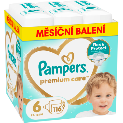 PAMPERS Premium Care Velikost 6, 13kg-18kg 116 ks PAMPERS Premium Care Velikost 6, 13kg-18kg 116 ks