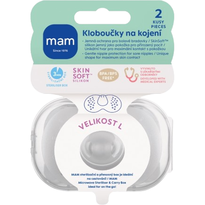 MAM Kojící chrániče bradavek velikost L 23 mm - Ochranné chrániče pro kojení MAM Kojící chrániče bradavek velikost L 23 mm - Ochranné chrániče pro kojení