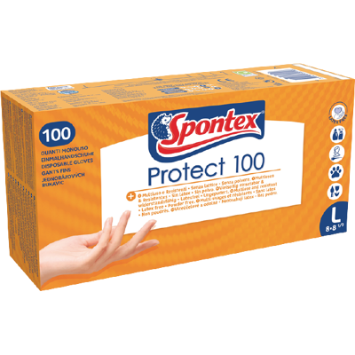 SPONTEX Jednorázové rukavice Protect L 100 ks SPONTEX Jednorázové rukavice Protect L 100 ks