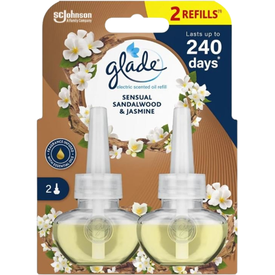 Náplň do difuzéru Glade Sandalwood Jasmine - Elektrický difuzér 2x20ml Náplň do difuzéru Glade Sandalwood Jasmine - Elektrický difuzér 2x20ml