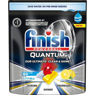 Finish Quantum Ultimate Kapsle do myčky nádobí Citrón 60 ks - Kapsle do myčky Finish Quantum Ultimate Kapsle do myčky nádobí Citrón 60 ks - Kapsle do myčky