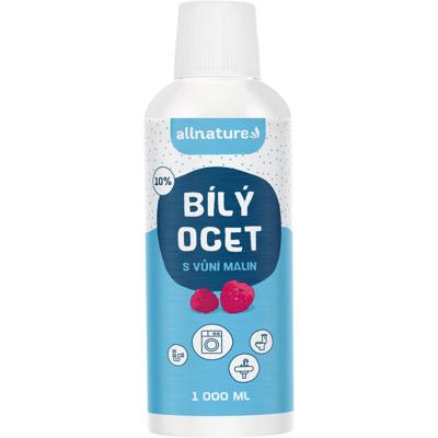 ALLNATURE Allnature Bílý ocet 10% s vůní malin 1000 ml ALLNATURE Allnature Bílý ocet 10% s vůní malin 1000 ml