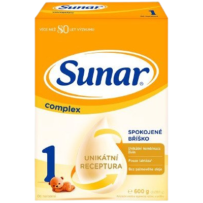 Sunar Complex 1 Kojenecká výživa - Bez palmového oleje, 600g Sunar Complex 1 Kojenecká výživa - Bez palmového oleje, 600g