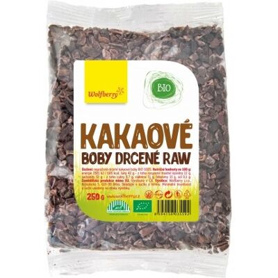 WOLFBERRY Kakaové boby drcené BIO 250 g WOLFBERRY Kakaové boby drcené BIO 250 g